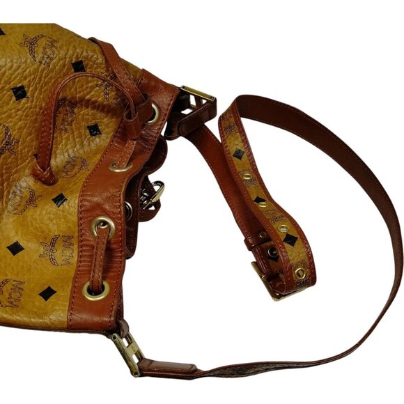 (L3) MCM Shoulder Bag Brown PVC - Picture 3 of 9